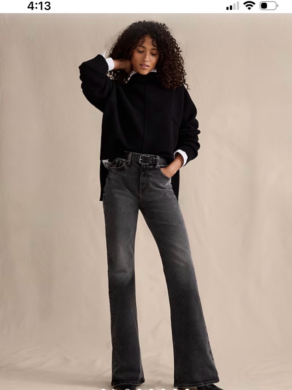 Banana Republic Washed Black Bootcut Jeans
